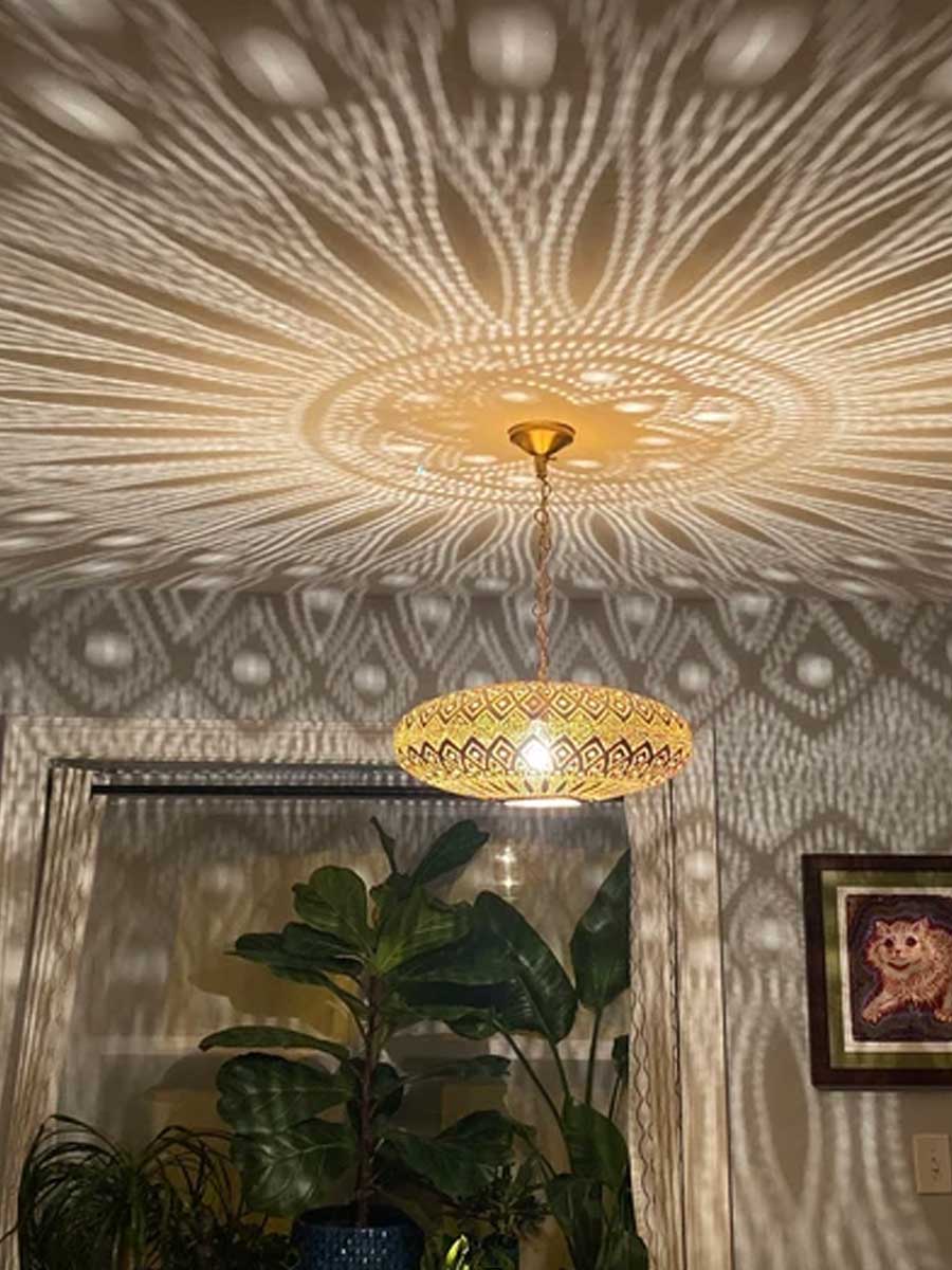 Simple Brass Ceiling Lamp