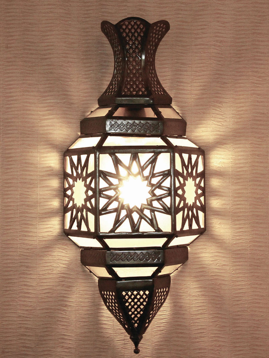 Handcrafted Moroccan Wall Sconce with Intricate Patterns